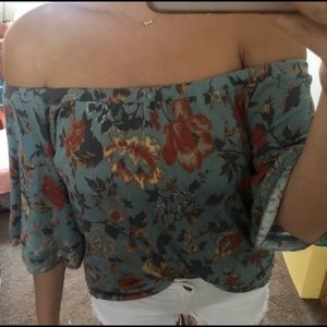 O’Neill Off-the-Shoulder Floral Print Top